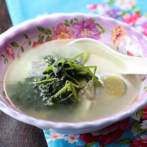 Coriander and Fish Fillet Soup